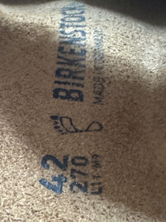 Birkenstock Brown Leather Two-Strap Men's Sandals, Sz 9, Like New - Picture 15 of 16